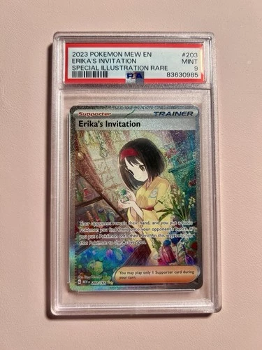 2023 Pokemon Mew 151 Erika's Invitation Special Illustration Rare 203/165 PSA 8
