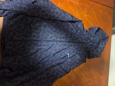 nike windbreaker jacket size large dry fit. Navy blue with pockadots. Comfortabl
