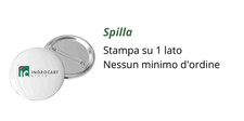 SPILLA PERSONALIZZABILE DA 55mm SPILLETTE PINS Pin spilletta logo 100 PEZZI