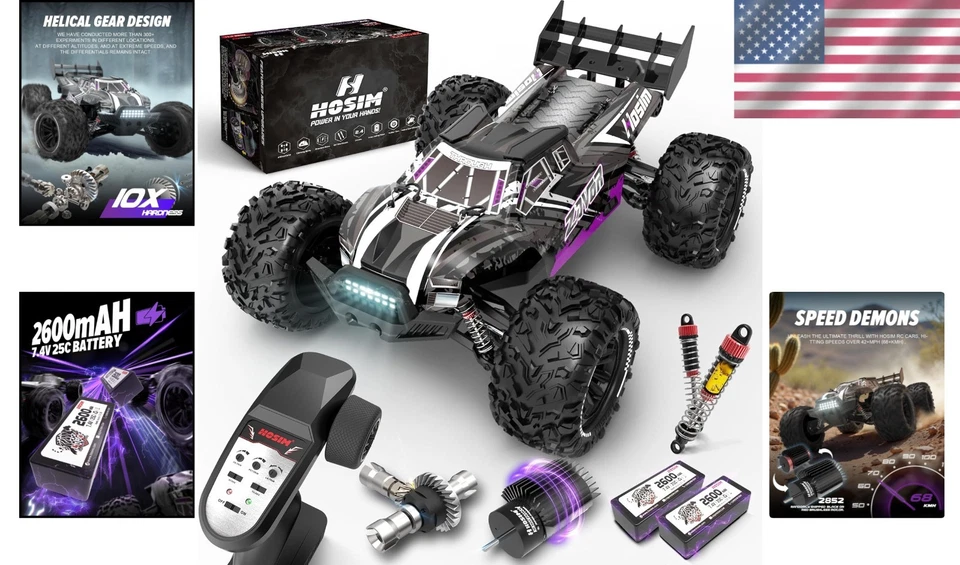 1:10 Brushless RC Car for Adults - 68+ Km/h Off-Road & Waterproof Performance - Image 2 of 4