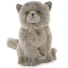 10.5" - Gordie, The Grey Cat Plush Stuffed Animal Toy, For Ages 3-14