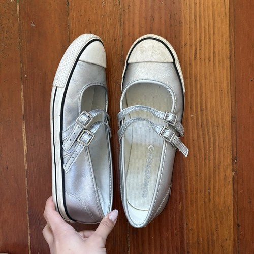 Vintage Silver Mary Jane Converse Flats Size Women’s 8 Double Strap by Converse, $35