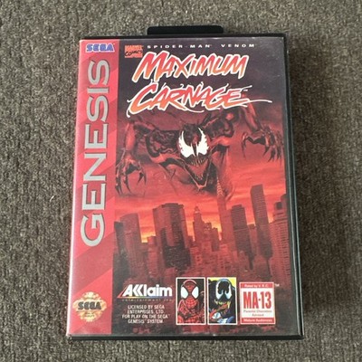Maximum Carnage - SEGA Genesis - With Case & Manual - Tested