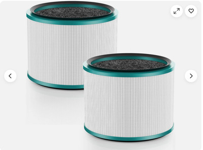2 Pack Replacement Filter for Dyson CL HP01 Desk Air Purifiers Filters