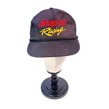 Vintage Snap-On Racing Rope Snapback Hat Cap Black Official Product 80s 90s