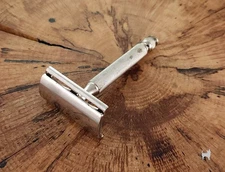 Gillette Fat Handle Tech Head on Ball End Tech Handle VTG DE Safety Razor