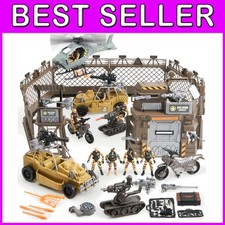 Military Base Toys Set with Army Vehicles  Action Figures