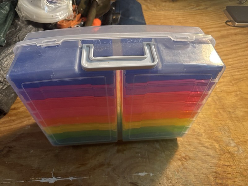 Rainbow Storage Organizer Case w/ Removable Plastic Boxes Craft Bead Parts