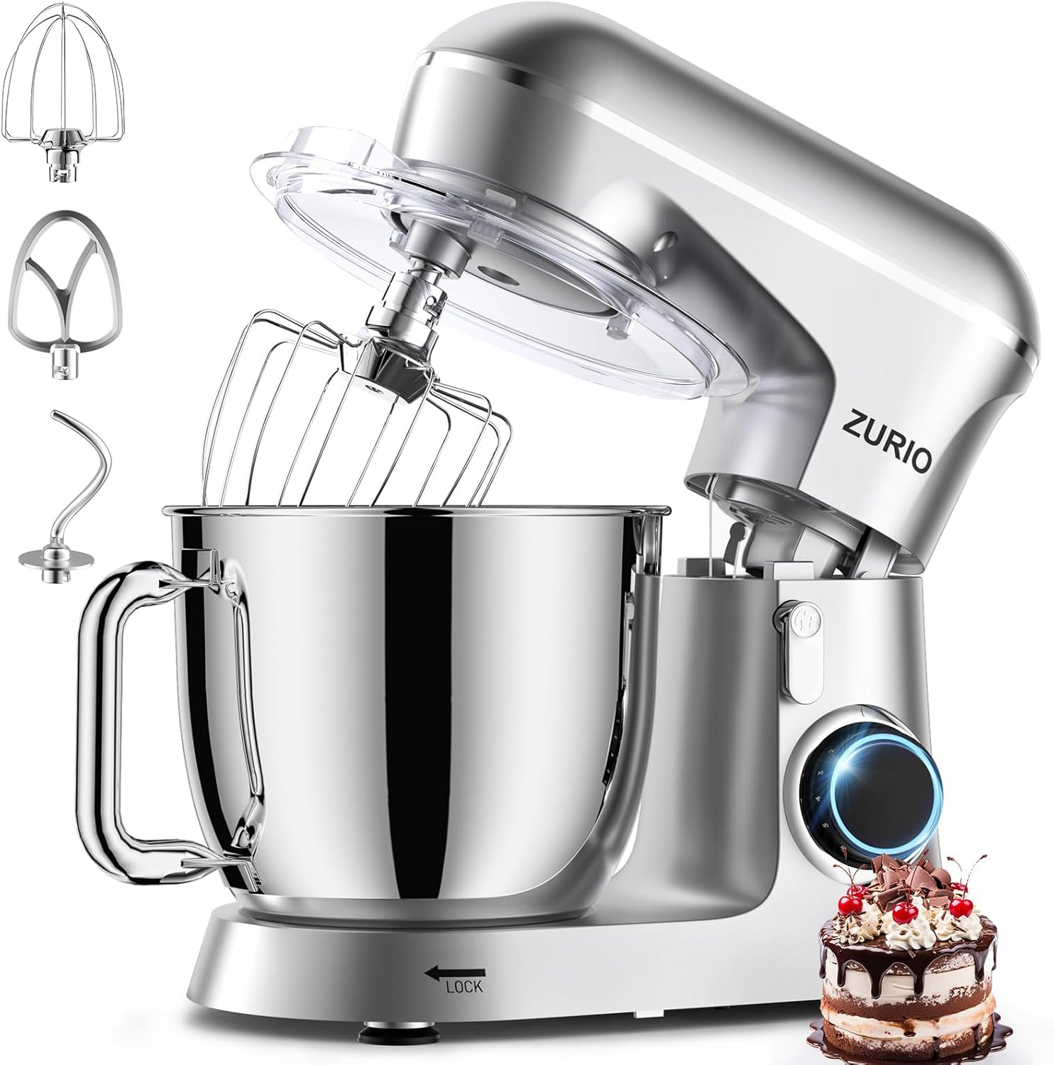 Impastatrice Planetaria 1300W 5.5L | Robot da Cucina 10 Velocità Inox
