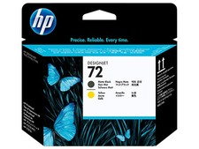 HP Testina di stampa nero opaco e giallo 72