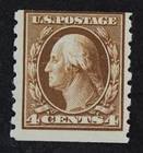 CKStamps: US Stamps Collection Scott#395 4c Washington Mint H OG 24mm