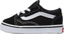Vans Toddlers Old Skool Shoes Black/True White Authentic New