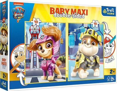 2 er Set Trefl Paw Patrol Mighty Movie 3-in-1 Puzzle und Double sided