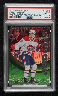 2024 Extended Series Emerald 42/100 Lane Hutson #TDR-6 PSA 9 MINT Rookie RC ib6