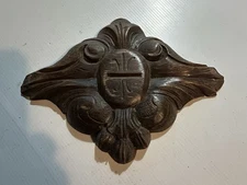 ANTIQUE MOLDING CENTER PIECE PEDIMENT FREE SHIPPING TO USA