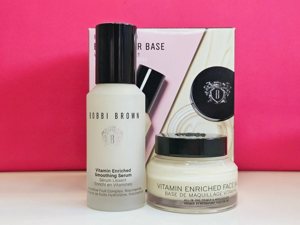 Bobbi 棕色富含维生素的初级和平滑精华套装带袋零售价 155 美元 — 第 3/4 张图片