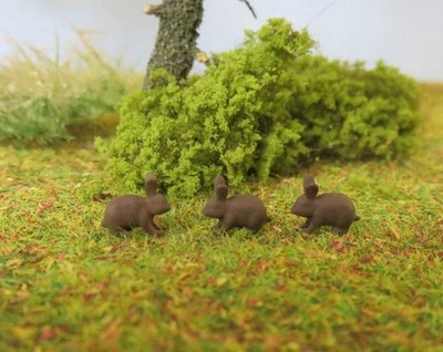 3 Kaninchen Figuren (1:45) verschiedene von Klingenhöfer Miniaturen 0-TH01-W45