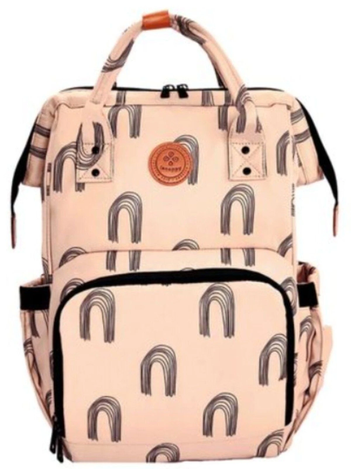 Lenappy Richie Rainbow Champagne Waterproof Diaper Backpack