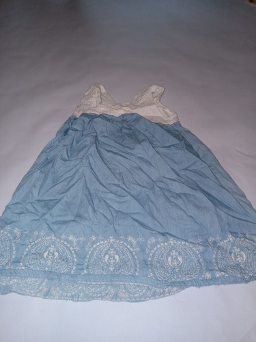 Jessica Simpson Dress Girls 4 Embroidered Blue White Sleeveless - Picture 3 of 6