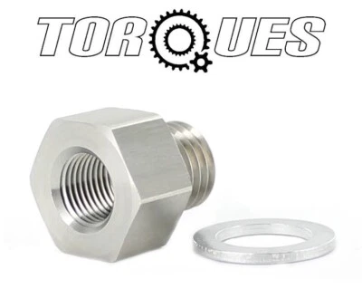 TORQUES 1/8" NPT Female To M12x1.5 Male Stainless Steel Reducer Adapter