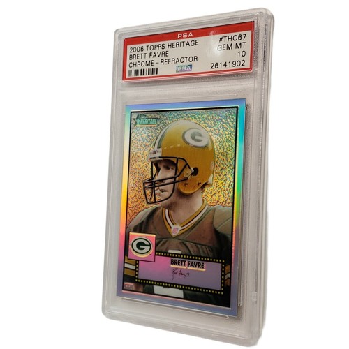 2006 Topps Heritage | Chrome | Refractor | Brett Favre | PSA 10 | #'d /552 - Picture 3 of 5