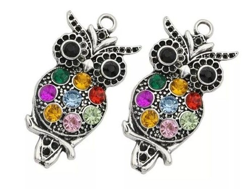 Crystal Owl Charm For a Keychain Or your favorite Handbag - Picture 4 of 4