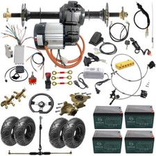 34" Rear Differential Axle Full Kit 48v 1000w Motor Wheels Go kart ATV Cart Bike