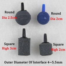 Round Ball/Square Ceramic Air Stone for Fish Tank Pond Aquarium Diffuser Bubble