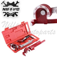 13Pcs Brake Air Line Double Flare Flaring Tool Kit Set & 3 in 1 Tube Pipe Bender