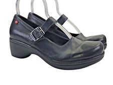 Ecco Mary Jane Clog Womens Black Leather Size...