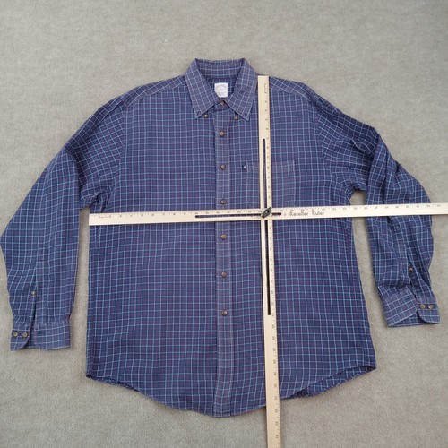 Chemise Brooks Brothers homme grande taille bleu rouge à carreaux manches longues boutonnée décontractée - Photo 2/8