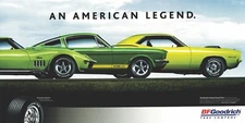Reproduction BF Goodrich AN AMERICAN LEGEND (331) 3 Muscle Car 30"X60" Banner