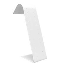 White Leatherette Jewelry Stud Earring Display Stand Holder Earring Organizer