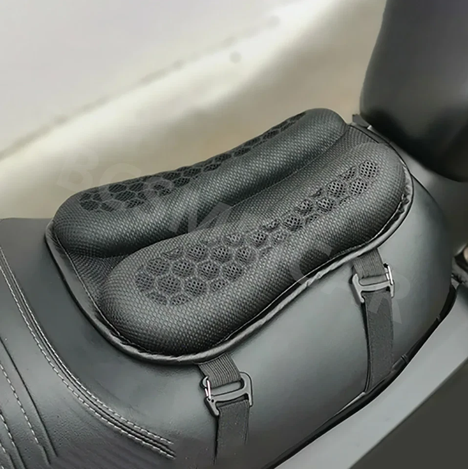 Waterproof Motorcycle TPE Gel Seat Cushion Absorption Pressure Relief Anti Slip - Image 2 of 4