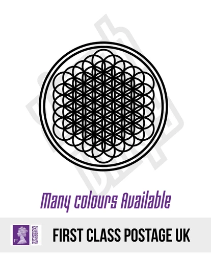 Sempiternal flower of life vinyl decal sticker geometry bring me the horizon car