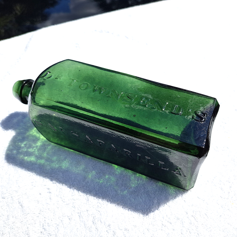 1850'S ANTIQUE IRON PONTIL DR. TOWNSEND'S SARSAPARILLA BOTTLE! eBay