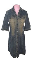 Vintage Denim Western Button Jean Dress Womens Hi Jeans Jean Power Size Small