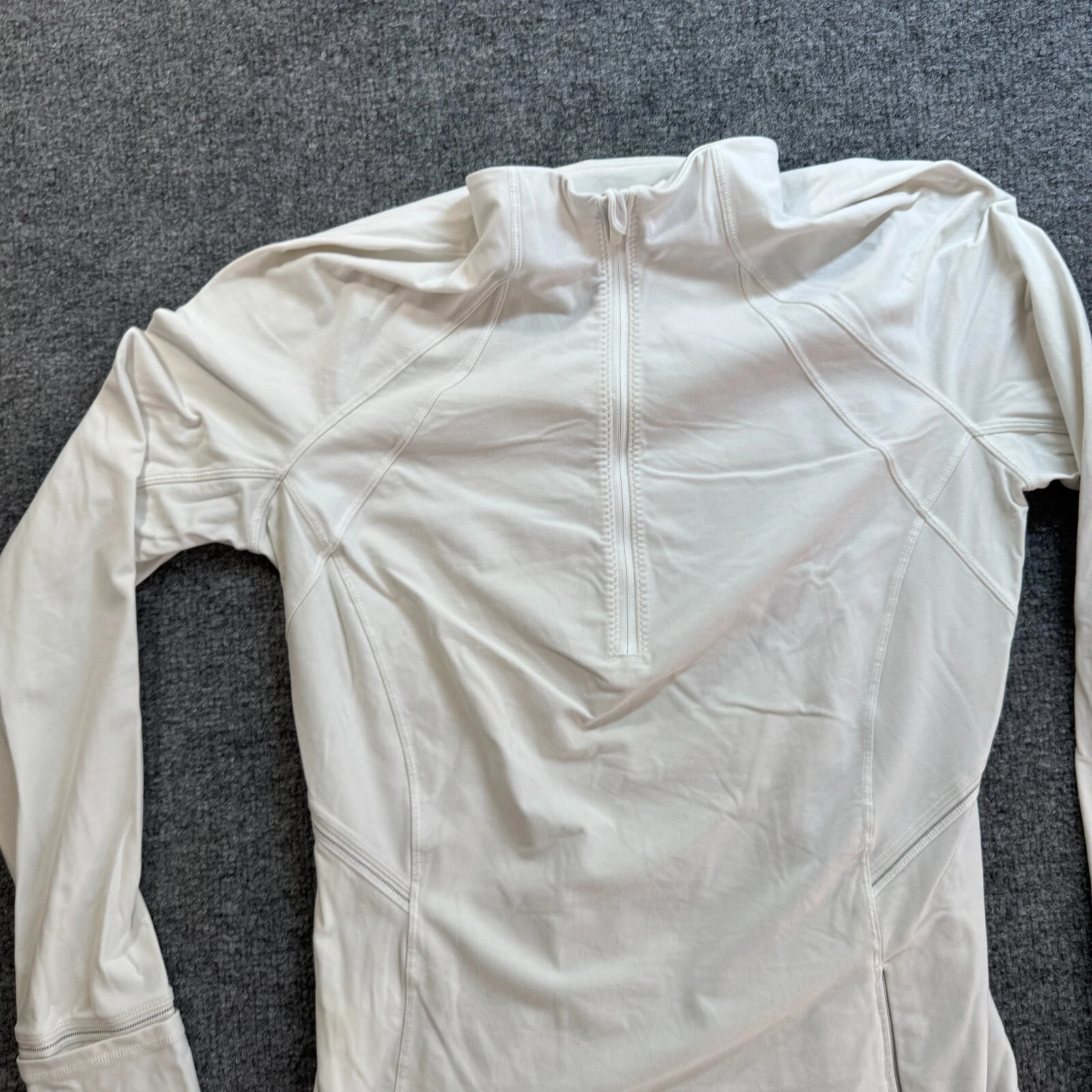 lululemon pullover 1/2 zip running lightweight thumb holes jacket