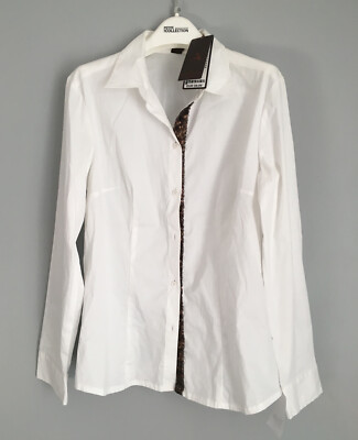 Selection by s Oliver womens gold sequins white cotton shirt UK 14 RRP 60