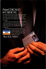 1985 VISA Credit Card Vintage Color Print Ad Banking Ephemera Loan
