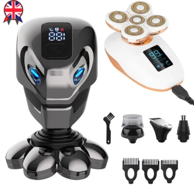 7/8/9 Head Electric Shaver Razor Bald Beard Hair Skull Trimmer Beard Remover Men