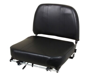 Universal Forklift Seat Vinyl Black | Fits All Models | 100