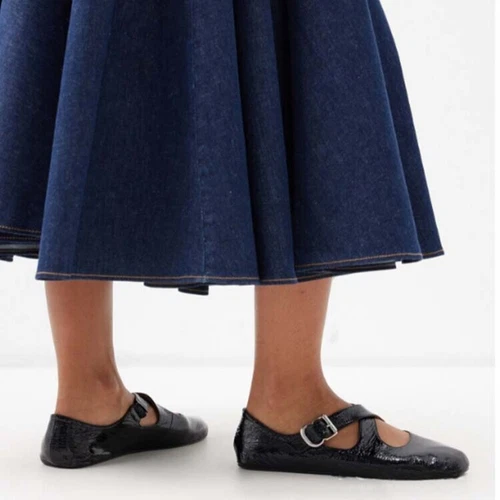 Mujeres Nuevo Elegante Terciopelo Cruzado Hebilla Correa Ballet Plano Mary Jane Zapatos Talla - Imagen 10 de 23