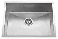 22"x18" Single Bowl Undermount Stainless Steel Kitchen Sink Zero Radius 