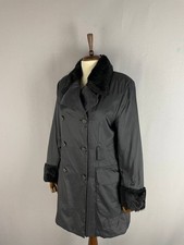 Dolce & Gabbana Womens Double-Breasted Jacket Size L Black Polyamide Long Sleeve