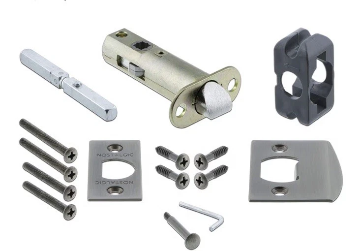 怀旧仓库绳子 Rosette 2.75 英寸后背玻璃刀、锡、隐私 — 第 2/4 张图片