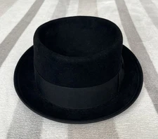 Bailey Of Hollywood Porkpie Black Felt Hat Fedora EST 1922 See Pictures for Size