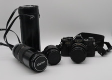 Canon AE-1 50mm SLR Film Camera with 28mm, 80-200mm Lenses