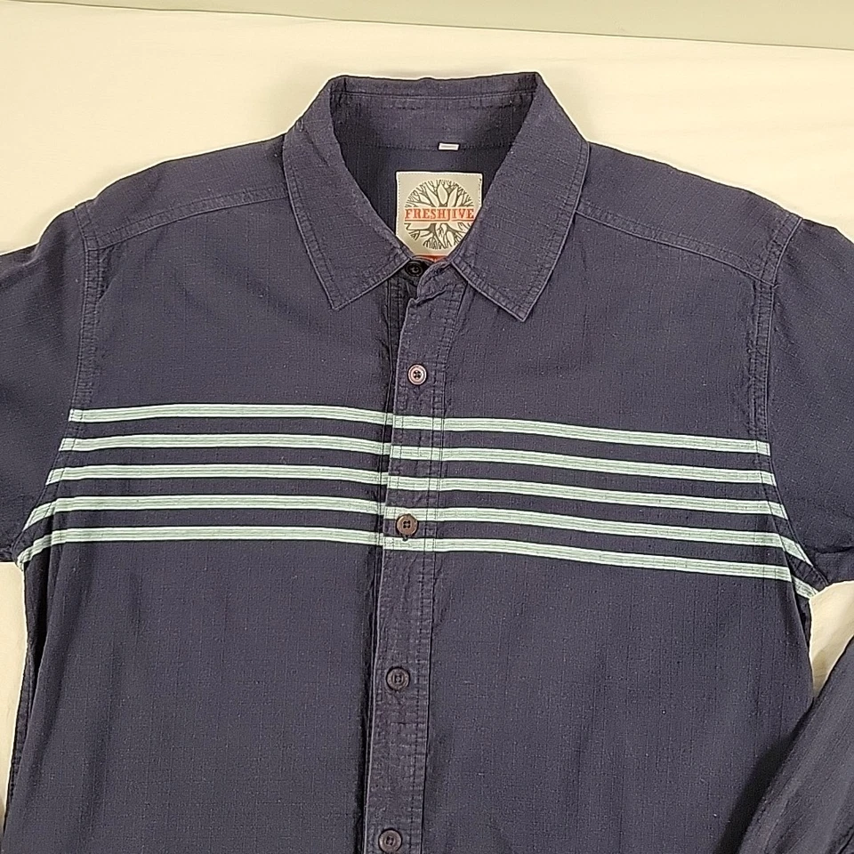 Camisa Freshjive Manga Larga Abotonada Ripstop Años 90 Y2K Para Hombre Talla M Hecha en EE. UU. Foto 2 de 4