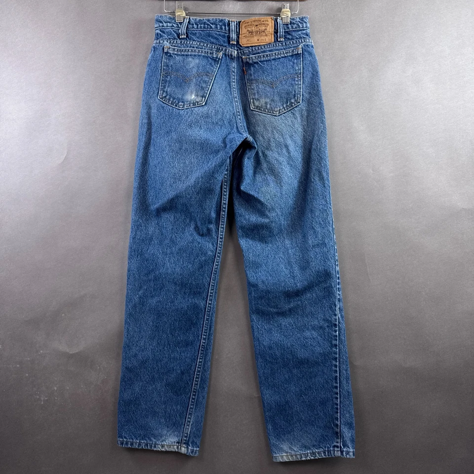 Vintage Levis 517 Jeans Mens 28x30 Blue 90s Orange Tab Made USA Pants (Tag29x32) - Image 4 of 4